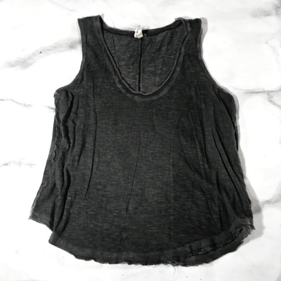 Free People Tops - We The Free Free People Dark Heather Grey Tank Top
